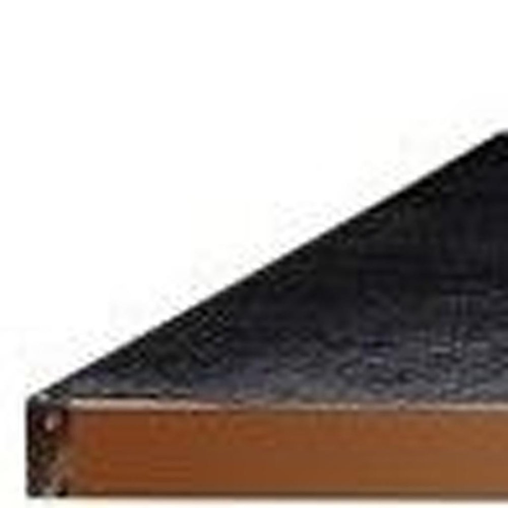 95" Black and Gold Wood Pedestal Base Dining Table