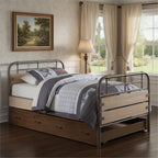 Brown and Black Solid Wood Twin Roll Out Trundle