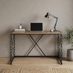 48" Brown and Black Computer Desk