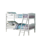 White Twin Over Twin Bunk Bed