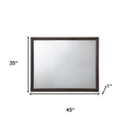 35" Espresso Wood Mounted Dresser Mirror