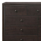 57" Espresso Wood Nine Drawer Double Dresser
