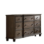 40" Oak Wood Five Drawer Dresser