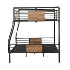 83" X 65" X 68" Sandy Black  Dark Bronze Handbrushed Queen Over Queen Bunk Bed