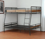 83" X 65" X 68" Sandy Black  Dark Bronze Handbrushed Queen Over Queen Bunk Bed
