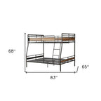 Bronze Queen Over Queen Metal Bunk Bed