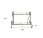 78" X 56" X 67" Twin Over Full Black Bunk Bed