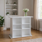 47" White Wood Rectangular Bar Table