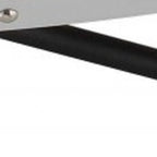 46" Gray and Black Wood and Iron Oval Coffee Table
