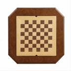 28" Brown Cherry Octagonal Game Table With Drawer