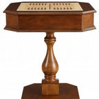 28" Brown Cherry Octagonal Game Table With Drawer