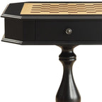 28" Brown Cherry Octagonal Game Table With Drawer