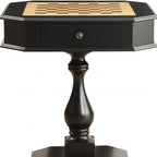 28" Brown Cherry Octagonal Game Table With Drawer