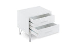 18" Brown Wood Two Drawer Nightstand