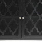 34" Black Sideboard with Two Glass Doors