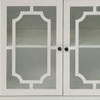 34" Black Sideboard with Two Glass Doors
