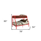 Black Twin Over Full Contemporary Metal Bunk Bed