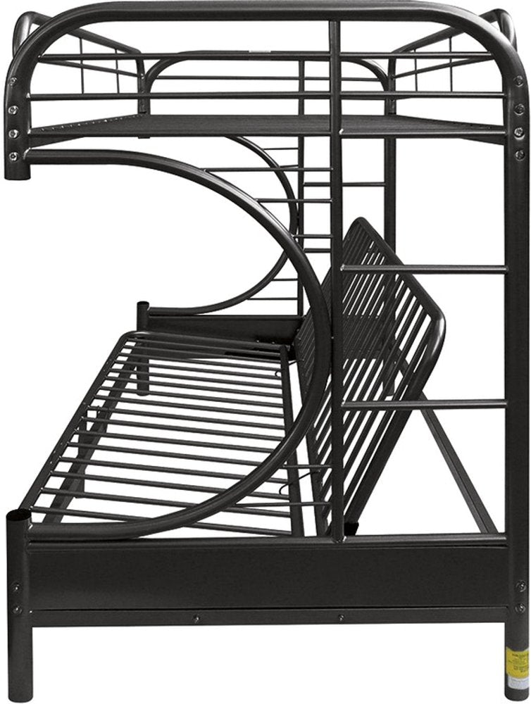 78" X 41" X 65" Twin Over Full Silver Metal Tube Bunk Bed
