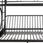 78" X 41" X 65" Twin Over Full Silver Metal Tube Bunk Bed