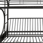78" X 41" X 65" Twin Over Full Silver Metal Tube Bunk Bed