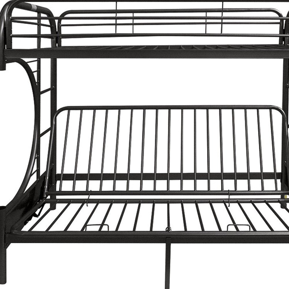 78" X 41" X 65" Twin Over Full Silver Metal Tube Bunk Bed