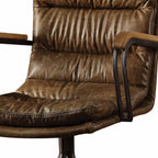 Coffee and Dark Brown Swivel Rolling Executive Office Chair