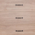 31" Oak Wood Five Drawer Dresser