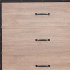 31" Oak Wood Five Drawer Dresser