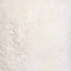 18" White Genuine Sheepskin Cylindrical Pouf Ottoman
