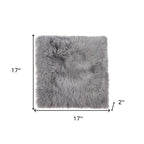 17" X 17" Gray Synthetic Solid Color Pad