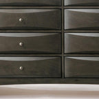 59" Gray Solid Wood Standard Dresser/Chest