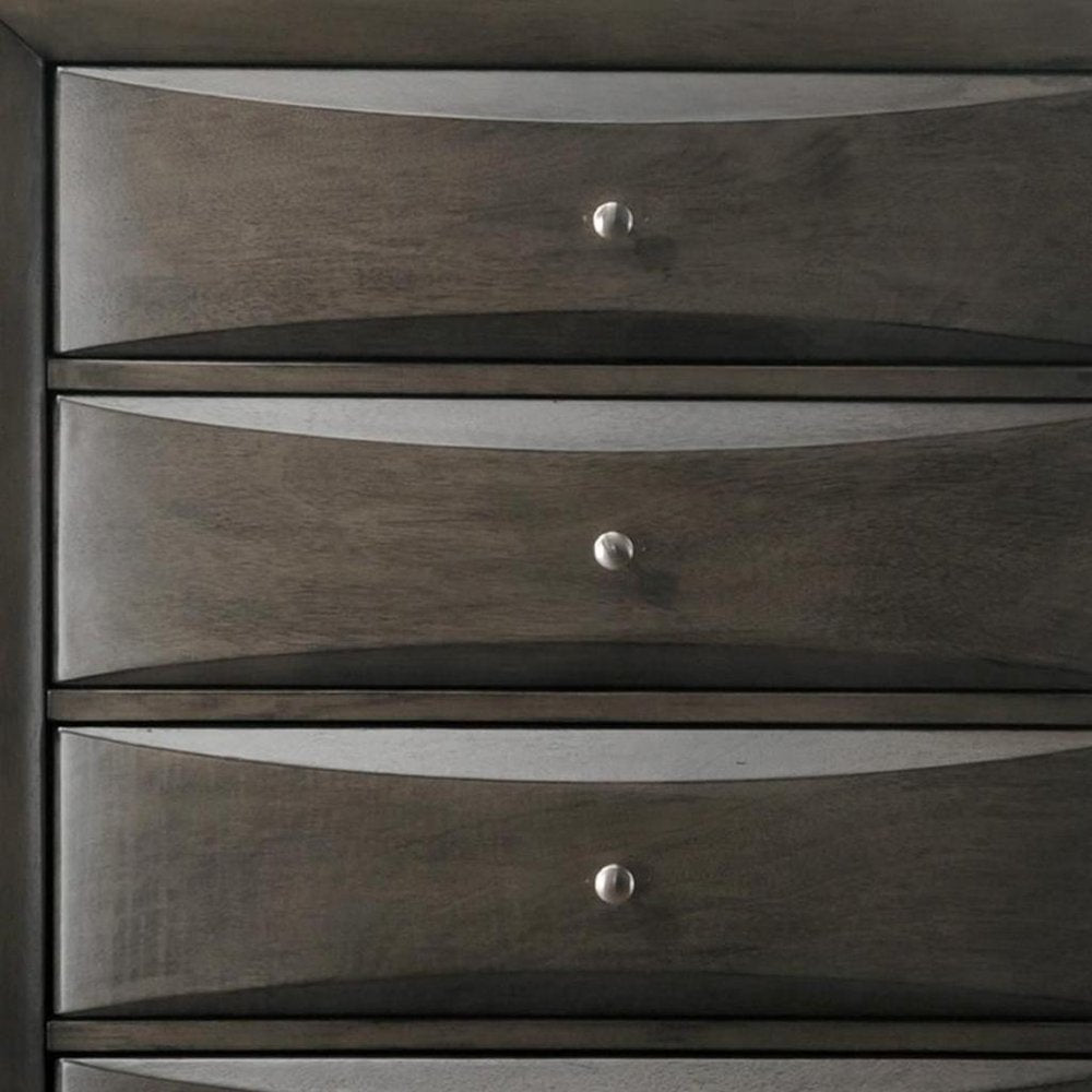 59" Gray Solid Wood Standard Dresser/Chest
