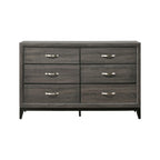 31" Gray Wood Five Drawer Dresser