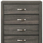 31" Gray Wood Five Drawer Dresser
