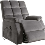 34" Black Velvet Heated Massage Lift Assist Power Recliner
