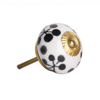 1.5" X 1.5" X 1.5" White Black And Yellow  Knobs 12 Pack