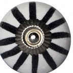 1.5" X 1.5" X 1.5" White Black And Silver  Knobs 12 Pack