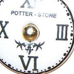 Set of Twelve Black White And Gold Clock Face Ceramic Drawer Pull Knobs