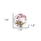 Set of Twelve Pink And White Floral Ceramic Drawer Pull Knobs