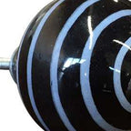 Set of Twelve Blue And Black Ceramic Drawer Pull Knobs