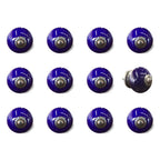 Set of Twelve Navy Blue Ceramic Drawer Pull Knobs