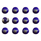 Set of Twelve Navy Blue Ceramic Drawer Pull Knobs
