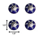Set of Eight Red Pink And Green Floral Ceramic Drawer Pull Knobs