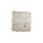 Set of Two 16" X 2" Pink Faux Fur Dining Chair Pads