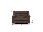 60" Brown Microfiber Manual Reclining Loveseat