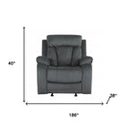 Three Piece Indoor Gray Microsuede Six Person Seating Set