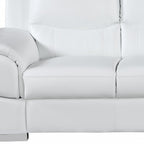 85" Black Genuine Leather Sofa