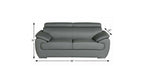 69" Gray And Silver Faux Leather Loveseat