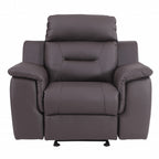 41" Brown Fascinating Leather Reclining Chair