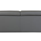 89" Camel Italian Leather Sofa With Silver Legs